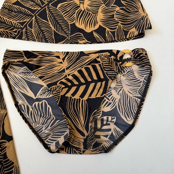 Lauren Ralph Lauren 3 Piece Swim Set Tankini Set Swim Cover Womens Size 8 - Picture 2 of 11